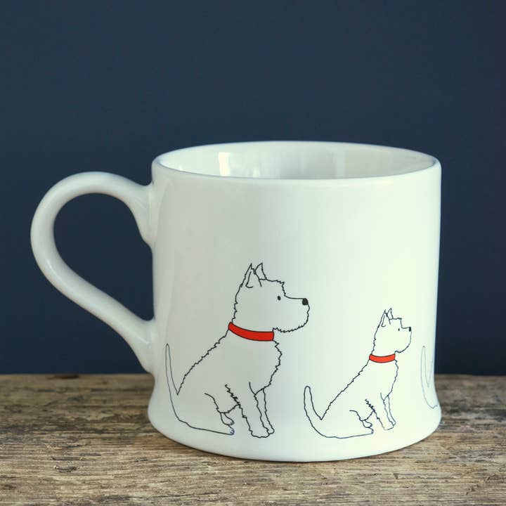 Sweet William Designs – wholesale Coffee mug – Mischievous Mutts Dog Mug - Westie1