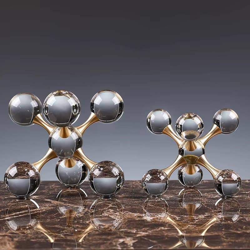 VIGOR - Wholesale Decorative Tabletop Object - Golden Crystal Ball Home Decor for Modern Western House14