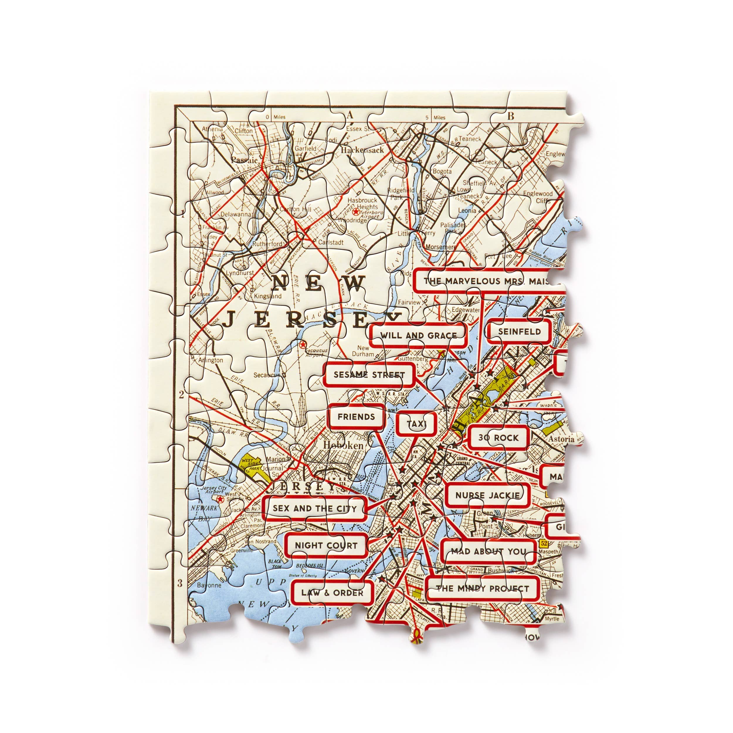 Chronicle Books - Wholesale Puzzle - Adult - Brass Monkey NYC Map 1,000 Piece Panoramic Puzzle3