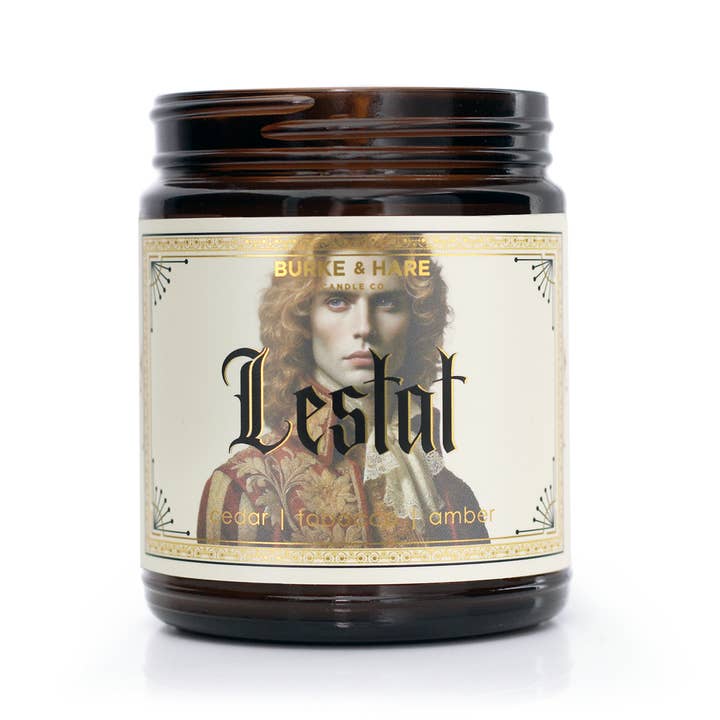 Burke & Hare Co - Wholesale Jar/Filled Candle - Gothic Scented Candle - Vampire Lestat - Cedar and Amber1