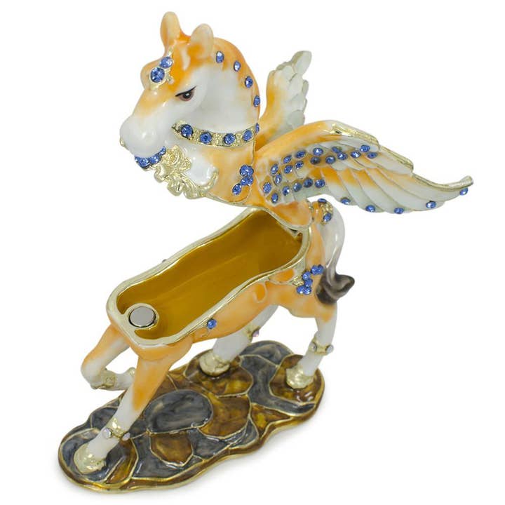 BestPysanky - Wholesale Decorative Figurine - Jeweled Pegasus Horse Trinket Box Figurine3