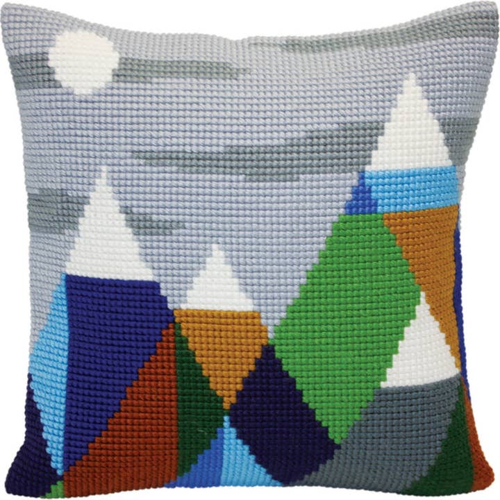 Needlepoint Pillow Stamped Kit Mountaintops Collection Dart for wholesale by RTO&Collection D'Art (RTO Baltic OU)