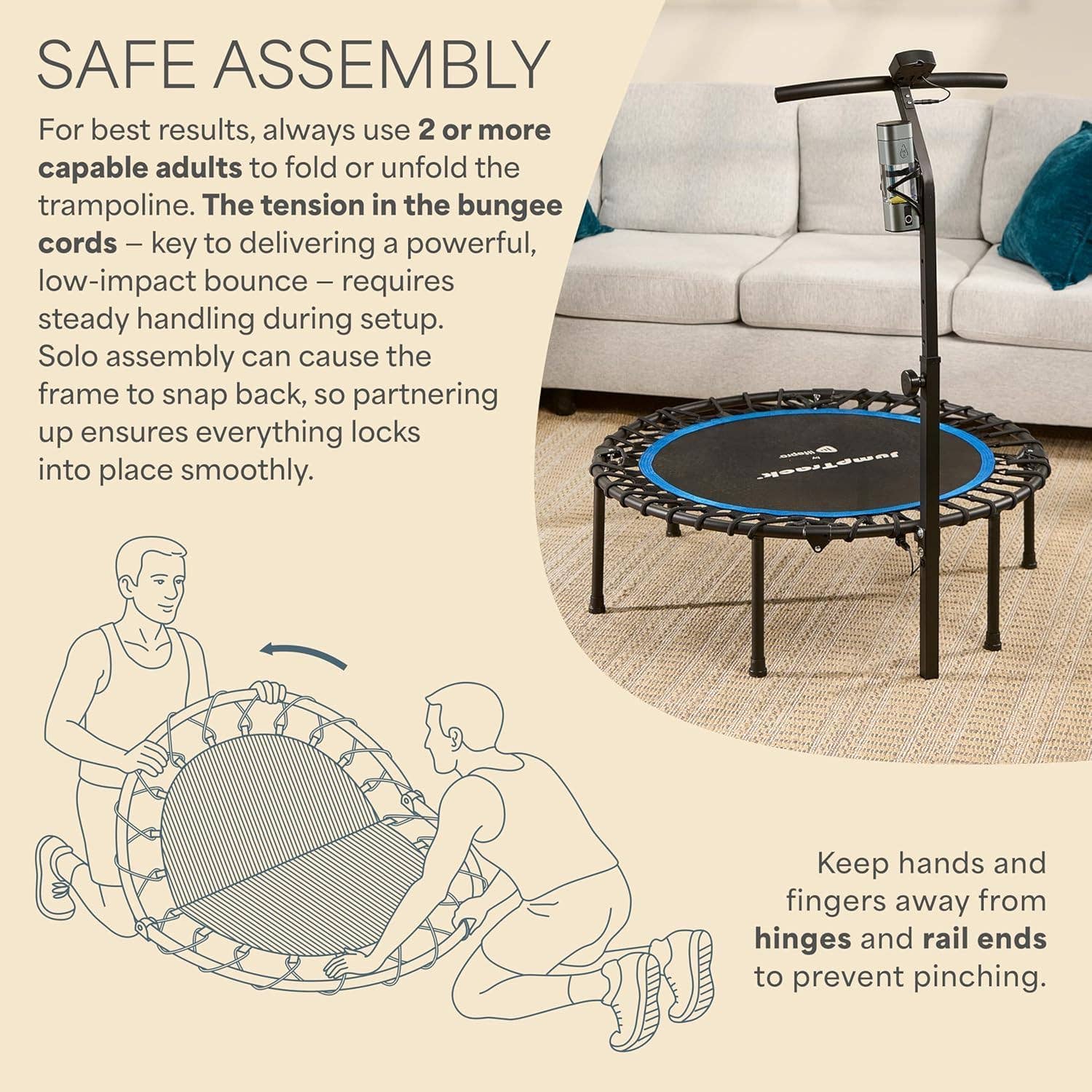 LifePro - Wholesale Fitness Equipment - Lifepro JumpTrack 40" Rebounder Trampoline with Counter 10