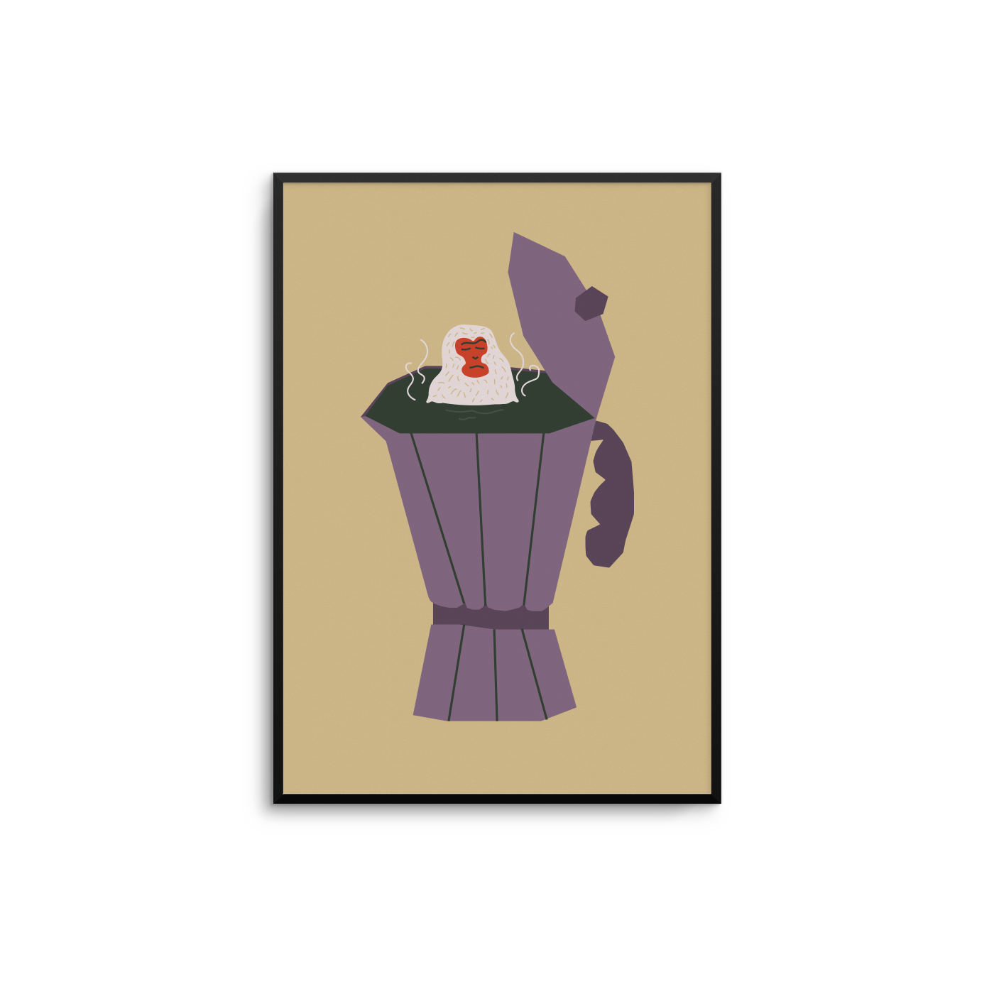 Betiobca - Vente Affiche d'art - Impression d'art – Singe Moka Pot0