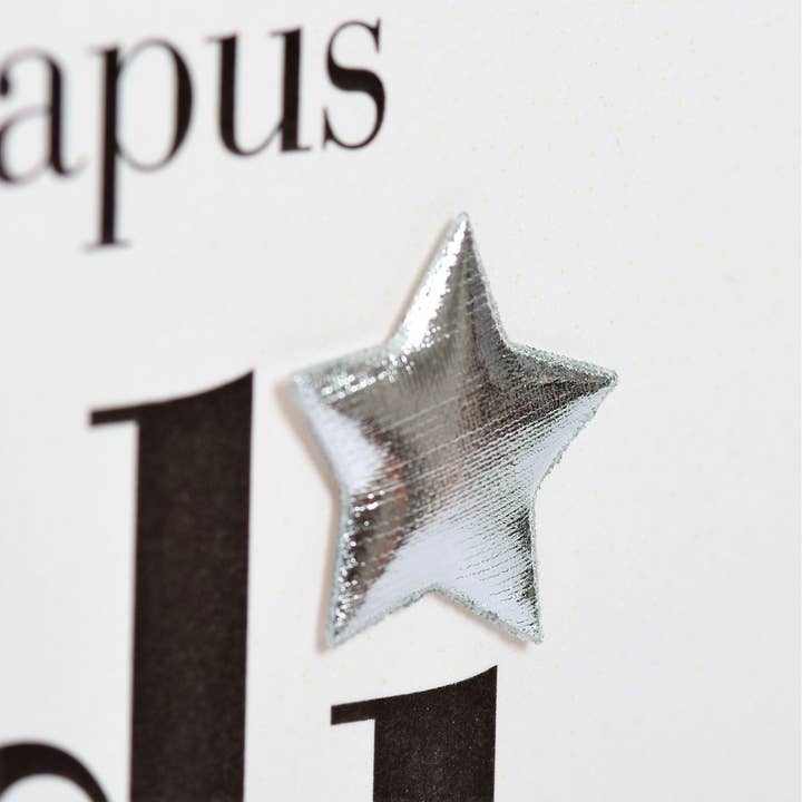 Claire Giles Ltd - Wholesale Birthday card - Welsh Birthday Card, Penblwydd Hapus, Dadi, Daddy, padded star embellished4