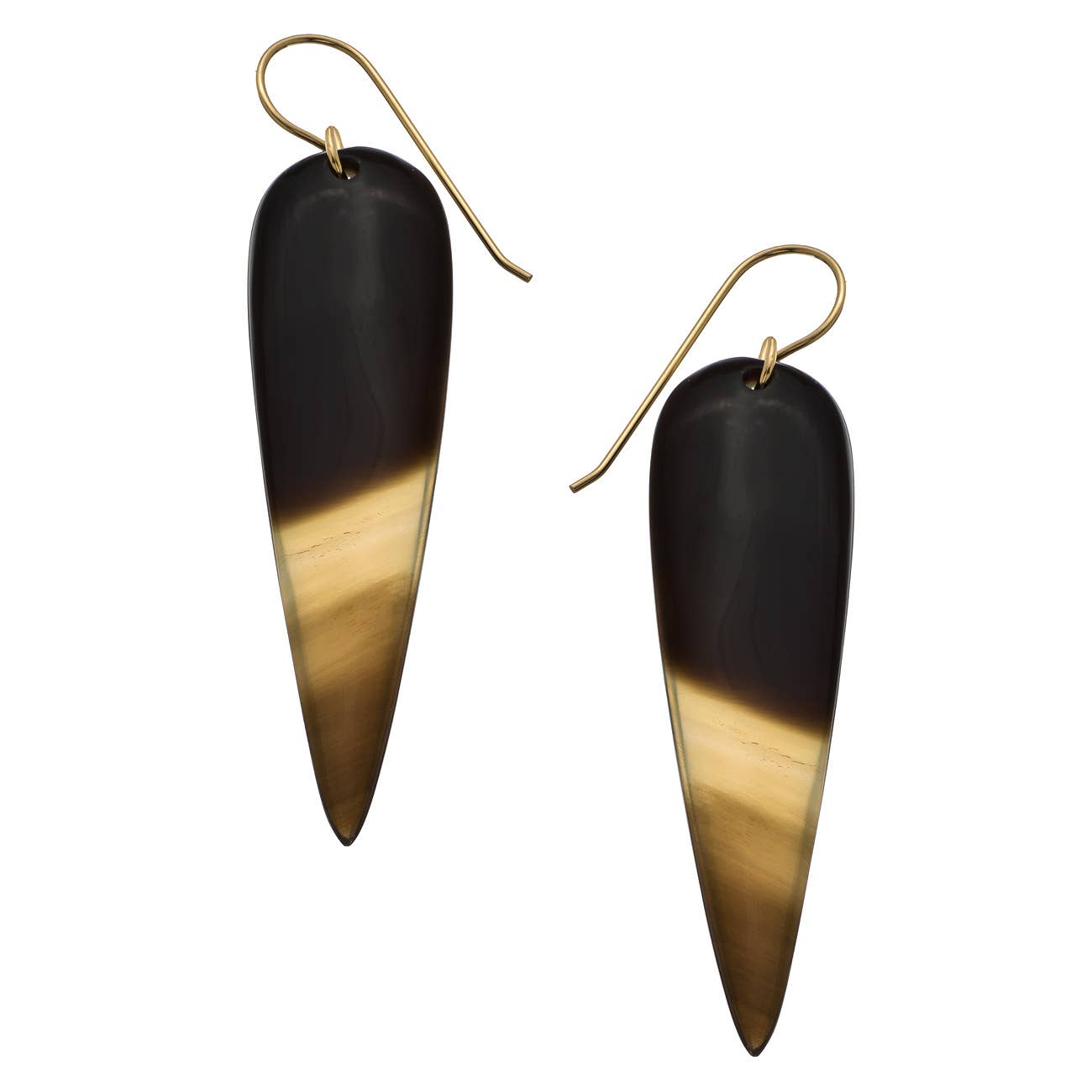 Heather Hawkins - Wholesale Dangle Earrings - Water Buffalo Horn Earrings - 14K Gold-Filled0