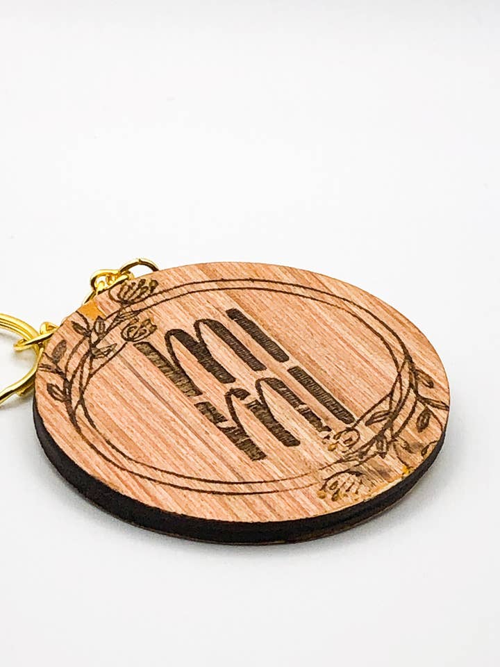 Mimi Keychain- Engraved Wood Keychain- Gift for Her -gift for Mimi -purse Charm -gift for New Grandma/ Mimi for wholesale by The Blended Nest