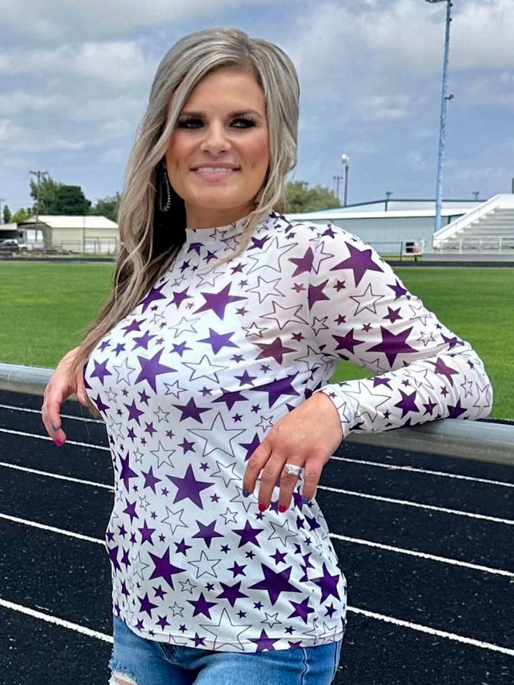 Go Team Go Purple Mesh for wholesale by Sterling Kreek