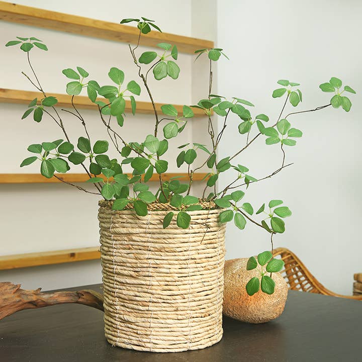 ACNITE(We cover U.S. import duties) – wholesale Artificial plant – 35" Artificial Tinea japonica leaves for vase green filler4
