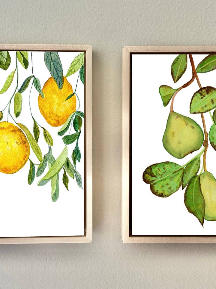 My Summer Lemons and Pears Set of Prints for wholesale by Jradartdesign