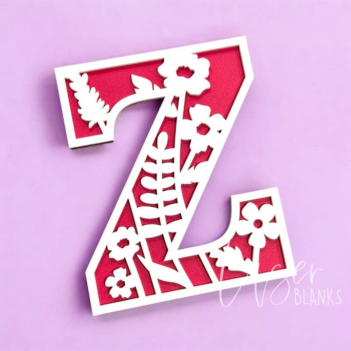 Laser Blanks - Wholesale Wall decor – Kids & Baby - Wildflower Print Alphabet Letters