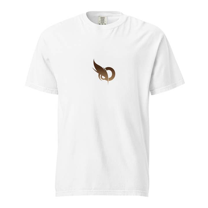 Camiseta unisex teñida en prenda de peso pesado para venta al por mayor de Heritage Owl