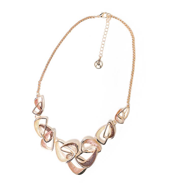 AMORINO SRL - Wholesale Pendant/Charm Necklace - ENAMELLED IRREGULAR TRIANGLES NECKLACE - SW2411A819