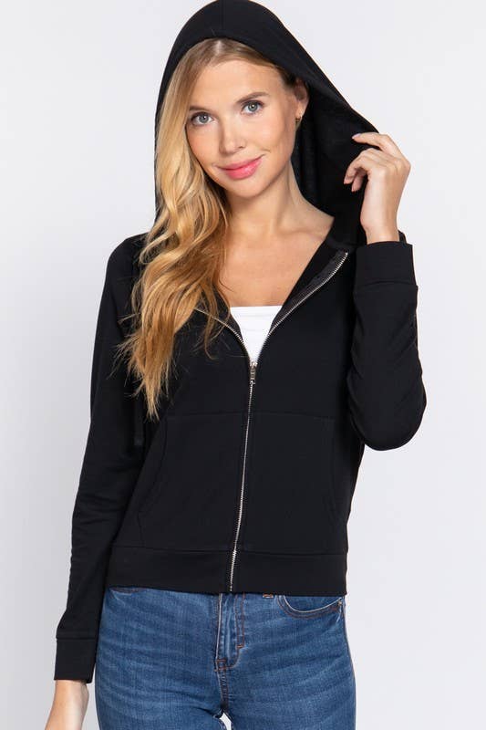 Active Basic | Active USA - Wholesale Hoodie - Women's - Long Sleeve Zipper French Terry Hoodie Jacket22