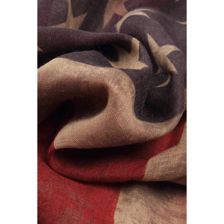 Castanho 4 de Julho American Flag Print Scarf para venda a revendedores na Faire3