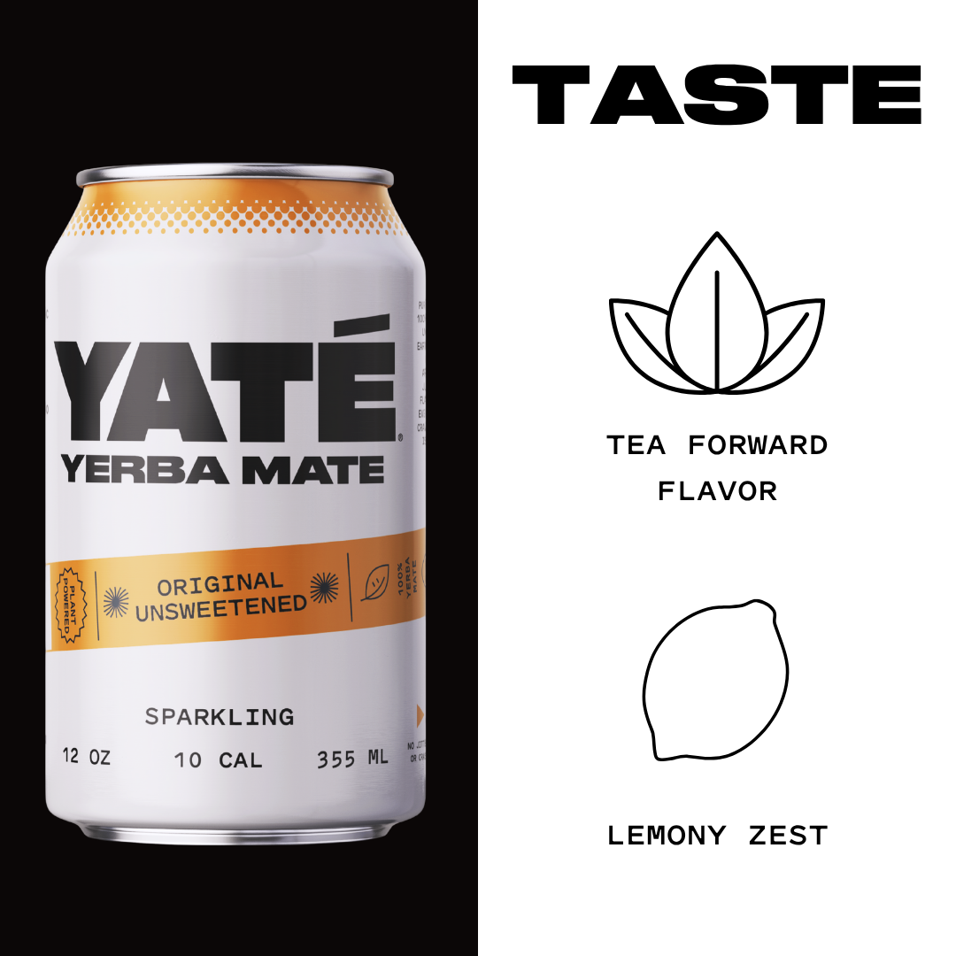 Yaté - Wholesale Sparkling Water - Original Unsweetened Sparkling Yerba Mate 12oz (12 pack)2
