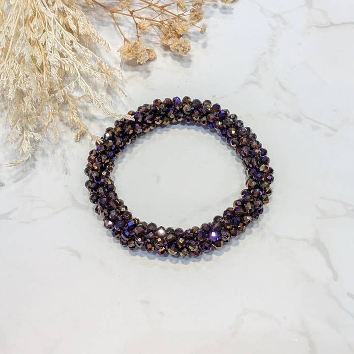 LOLO & YAYA - Wholesale Link & Chain Bracelet - Black-tone crystal effect bracelet10