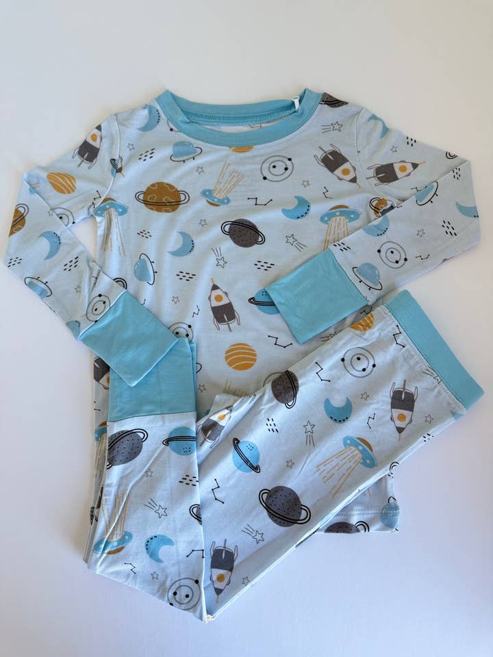 Space Sprouts - Pajama Set for wholesale by Little Sprouts Clothing