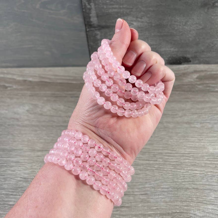 Keystone Crystals - Wholesale Beaded Bracelet - Gemstone Beaded Stretch Bracelets 6mm  – Bulk Jewelry 29