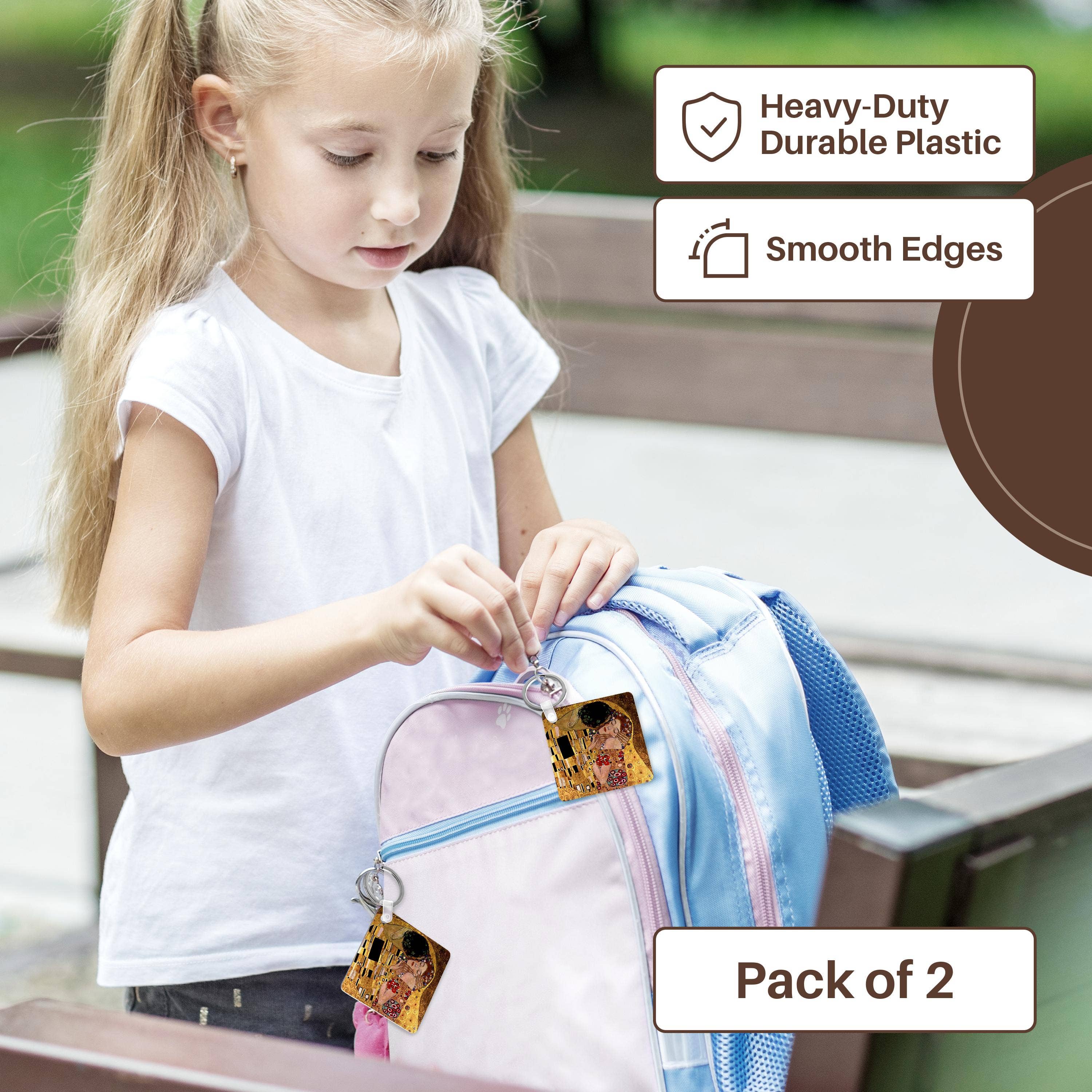 3dRose – Porta-chaves - Unissexo por atacado – 3dRose, Gustav Klimt - O Beijo, Porta-chaves3