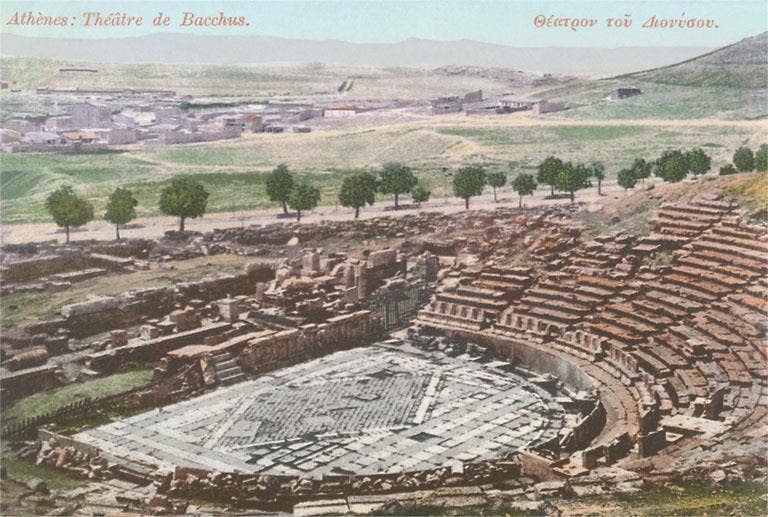 Found Image Press - Wholesale Sticker - Sticker AH-77 Amphitheater of Bacchus, Athens, Greece0