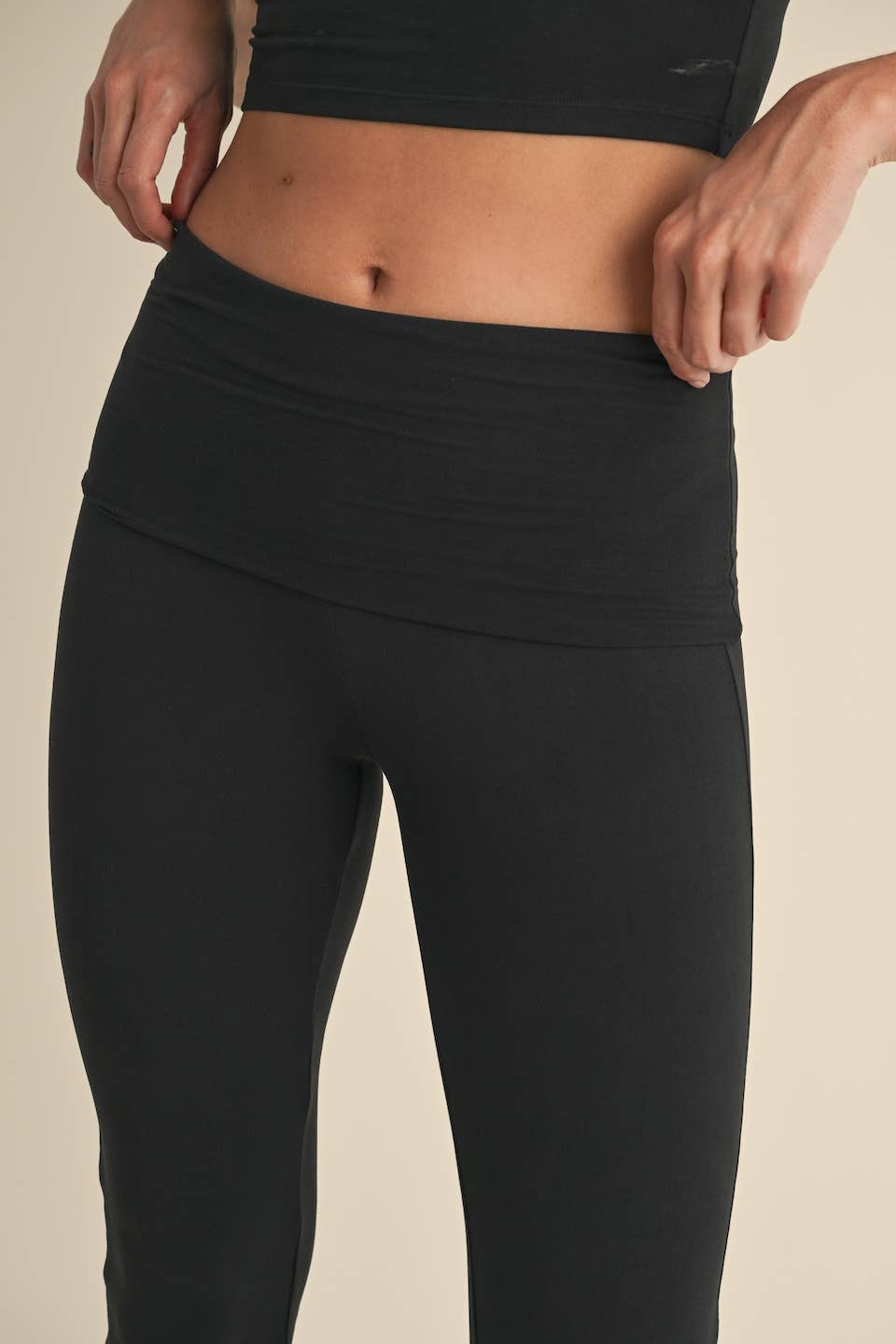 KIMBERLY C - Wholesale Pants - Women's - Soft Knit Foldover Flare Pants8