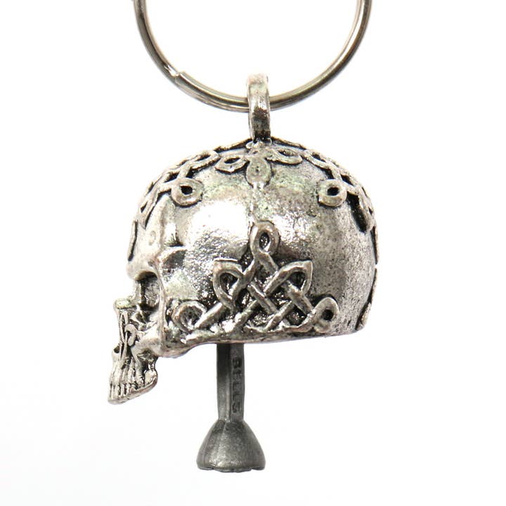SILVER Hot Leathers Celtic Skull Bell BEM1038 for wholesale on Faire4