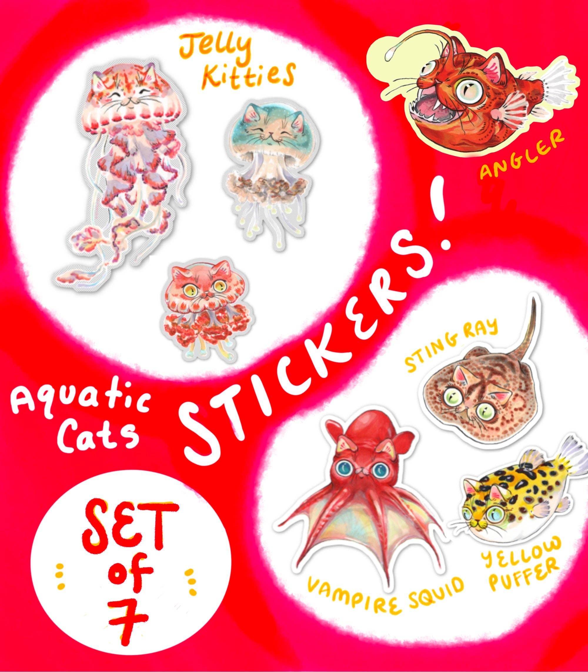 Paper Puffin - Wholesale Sticker - Jelly Kitty Pink Sticker 2