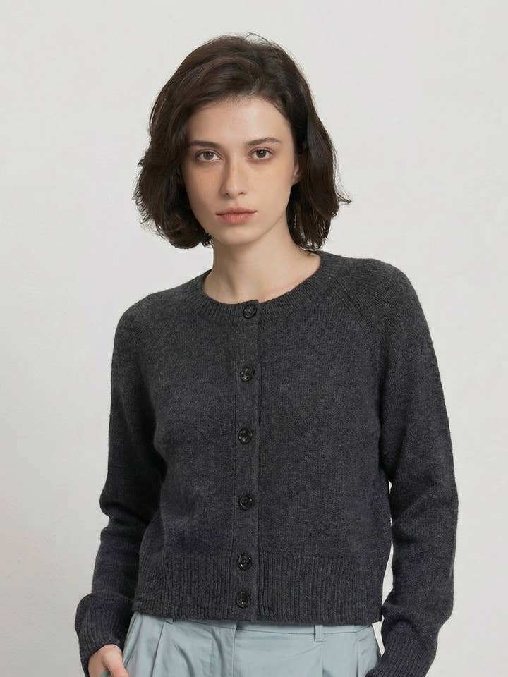 BOXY VEST VAN KASJMIER ANTRACIET voor wholesale door bobbin & tricot