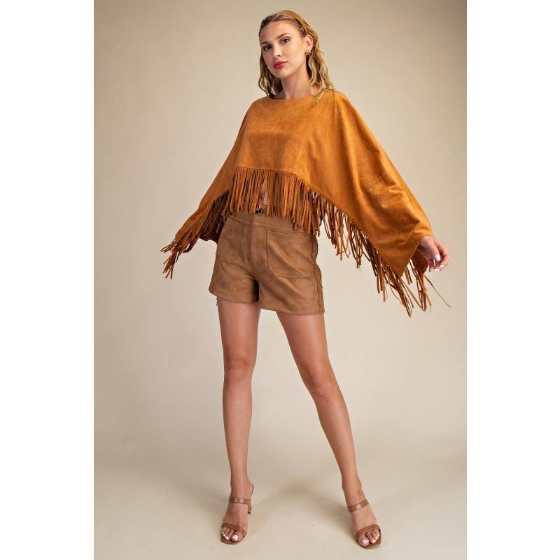 Upmost - Wholesale Jacket - Women's - Women Suede Fringe Cape5