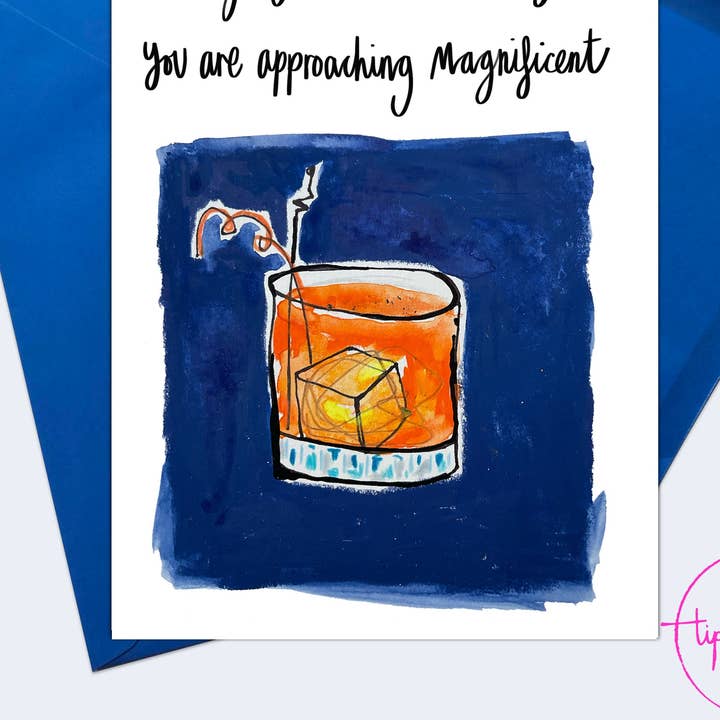 DR02 Drink card ’Things get better with age. You are approaching magnificent’ for wholesale by Tipperleyhill