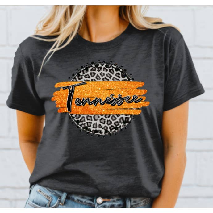 Tennessee T-Shirt mit Leopardenkreismuster Tennessee Football für den Großhandel von BB Subs and Screens