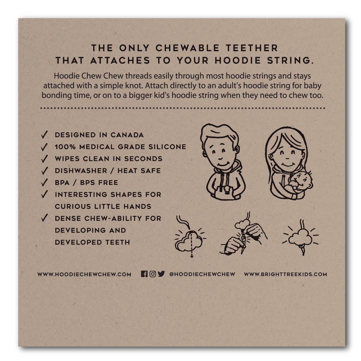 Hoodie Chew Chew - Wholesale Teether (Not Clip-On) - Baby - Father's Day Gift / Sensory & Fidget Toy / Teether (Cloud)6