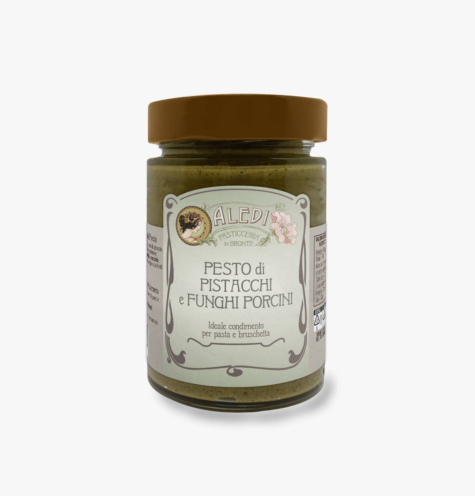 Aledi Pasticceria in Bronte - Vendita all'ingrosso Pesto - Pesto di Pistacchi e Funghi Porcini g. 190