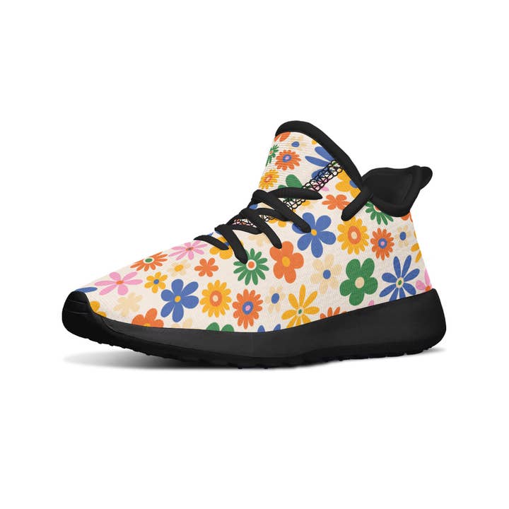 Chaussures et baskets pour enfants, fleurs colorées pour la vente par MyKids-USA®