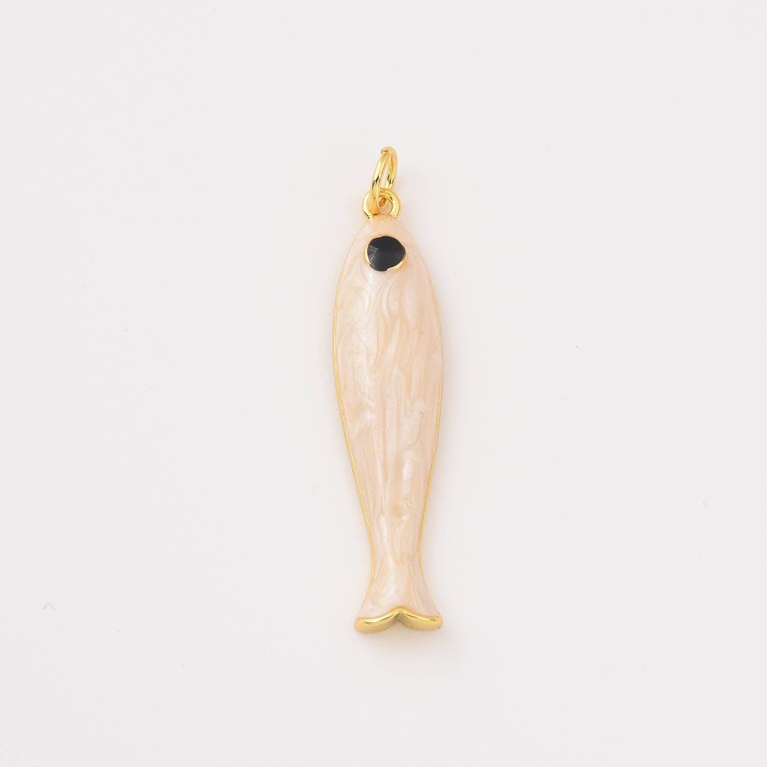 findings4uGem - Vente Breloques/médailles personnalisées - Pendentif Poisson en Émail pour Bracelet Collier Plaqué Or, CP23061