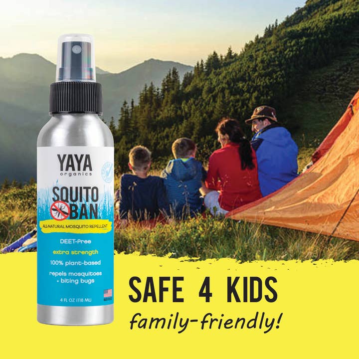 YAYA Organics - Wholesale Insect Repellent - Squito Ban All-Natural Mosquito Repellent - 4 oz.