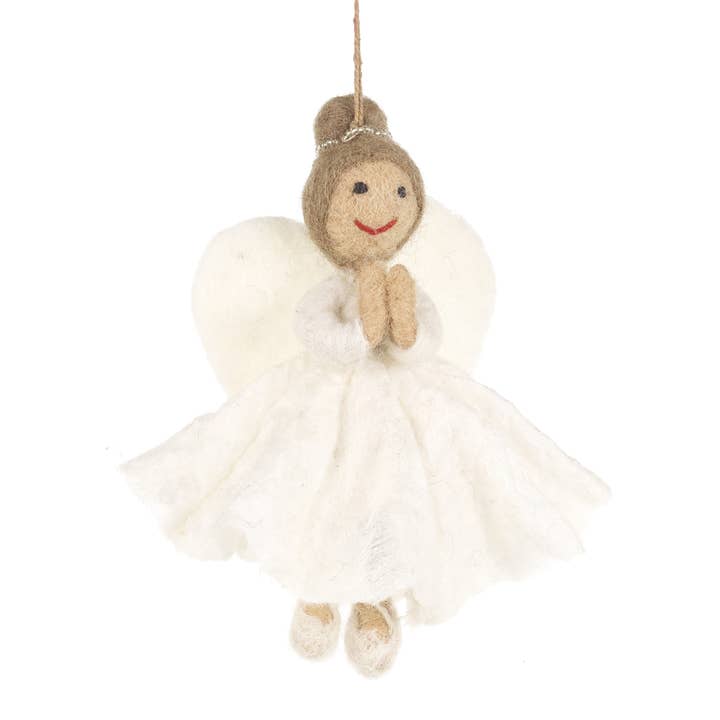 Felt So Good – wholesale Ornament – Handmade Felt Fair trade Christmas Angel Hanging Tree Decor