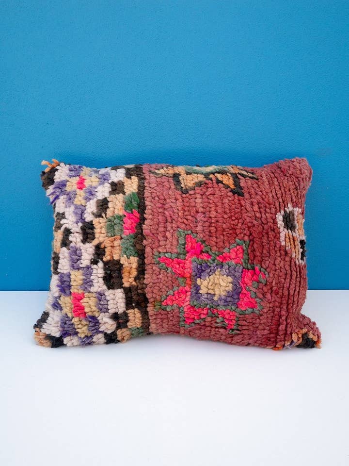Handgemaakt Marokkaans wollen kussen - 10 - 52 x 38 cm voor wholesale door Äventyr