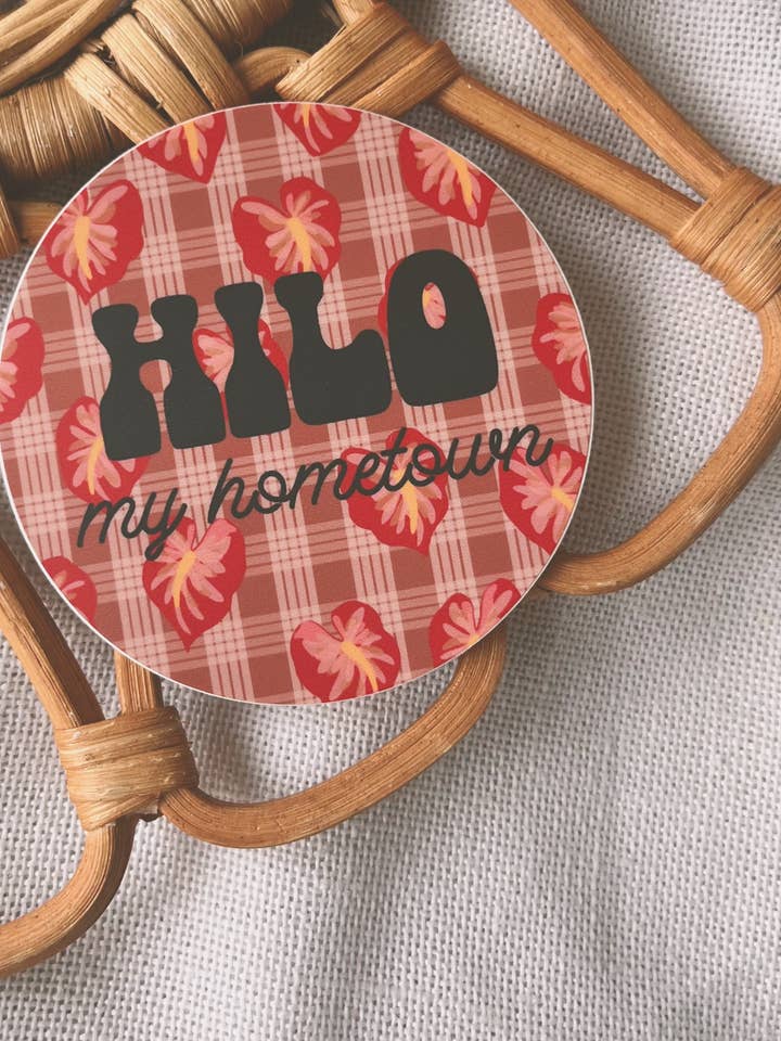 Hilo, ma ville natale | Autocollant en vinyle pour la vente par Bujo Bae