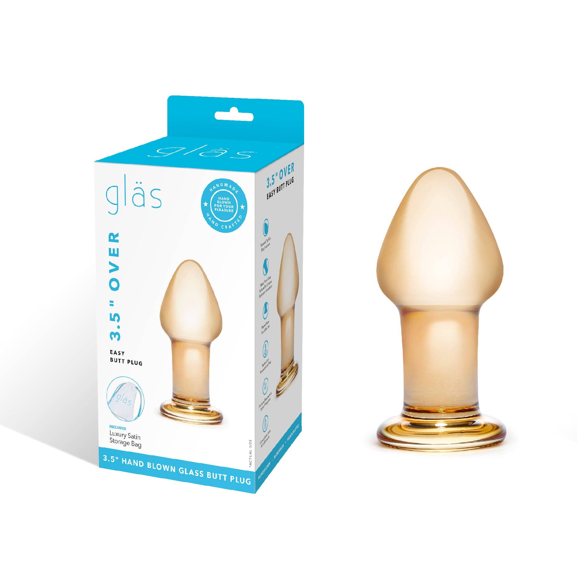 Lux Fetish Store - Wholesale Sex Toy - 3.5" Over Easy Butt Plug0