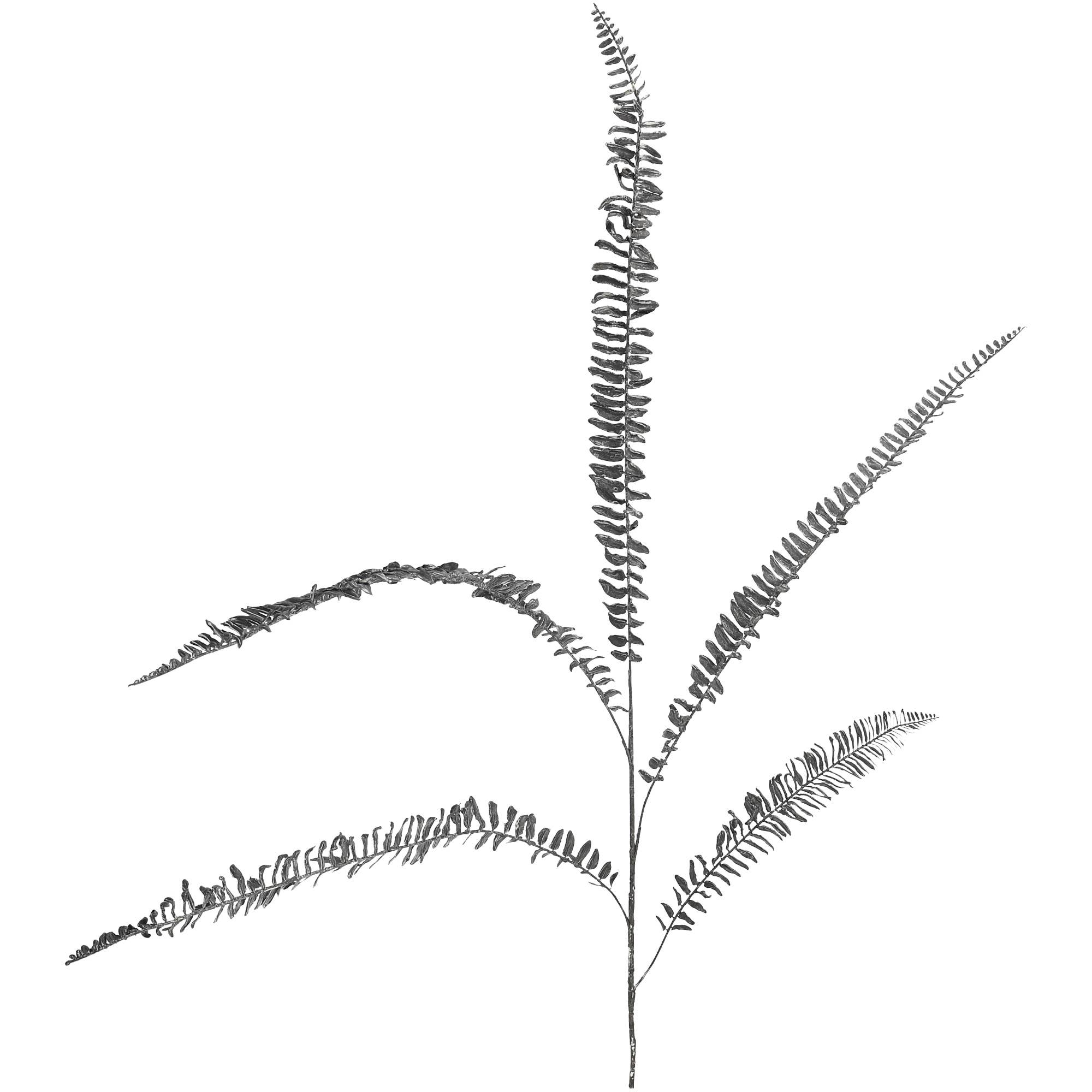 Vosteen – wholesale Konstgjorda blommor – Blacky ormbunksgren, 5 ormbunksblad, H120cm, svart0