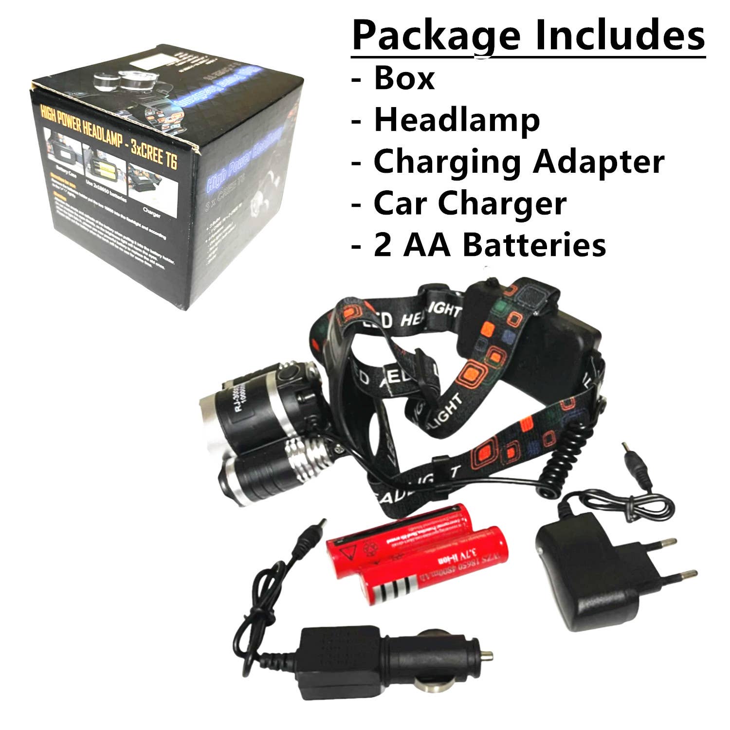 Tsyware - Wholesale Flashlight - LED Head Torch Headlamp Light Band Rechargeable Headlight8