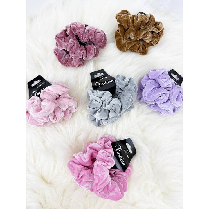 Soft Pastel Tone Velvet Scrunchie for wholesale by Love and Repeat