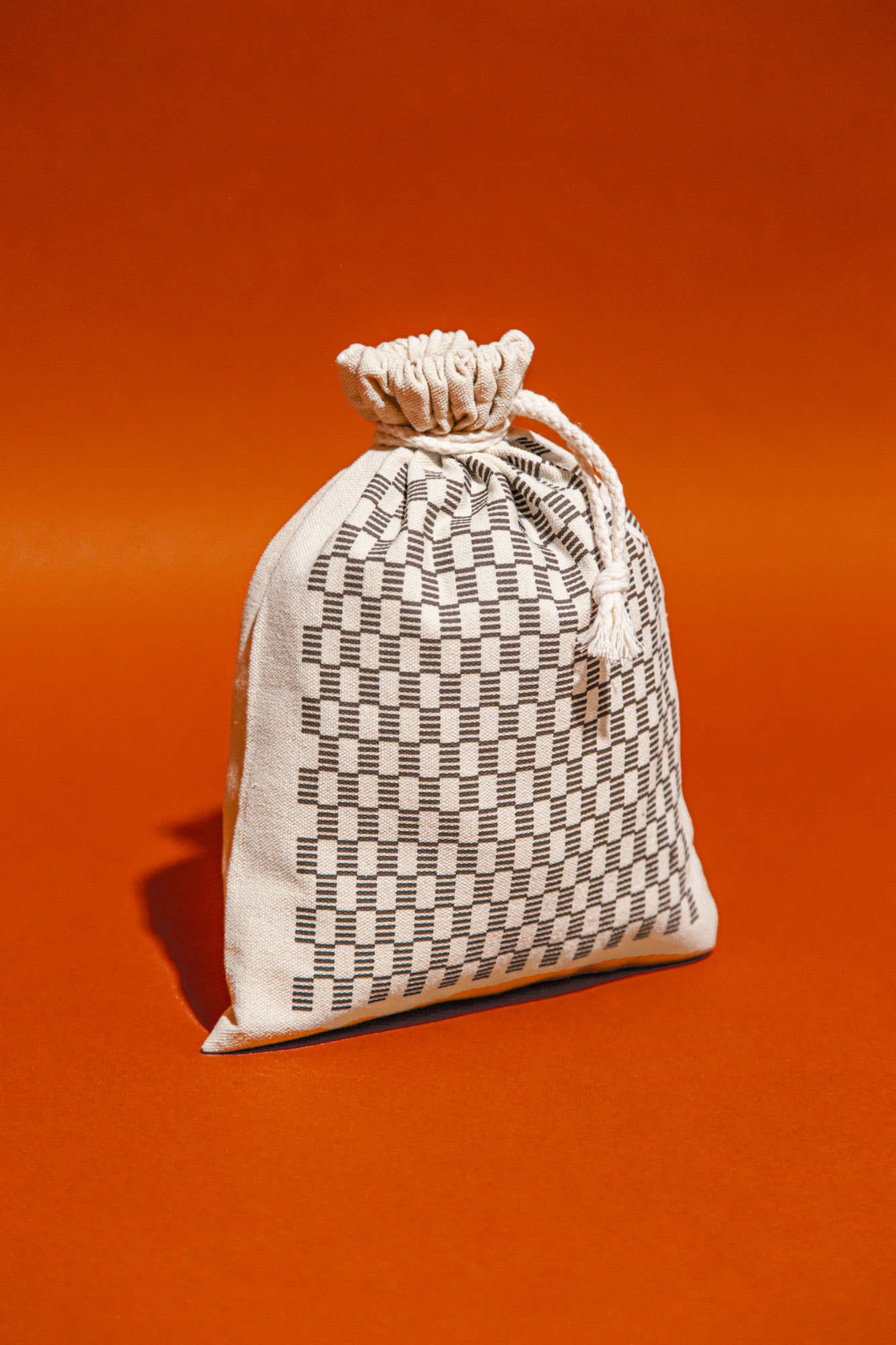 Brown Checker • Drawstring Bag • 8x10 for wholesale by Gucha Gucha