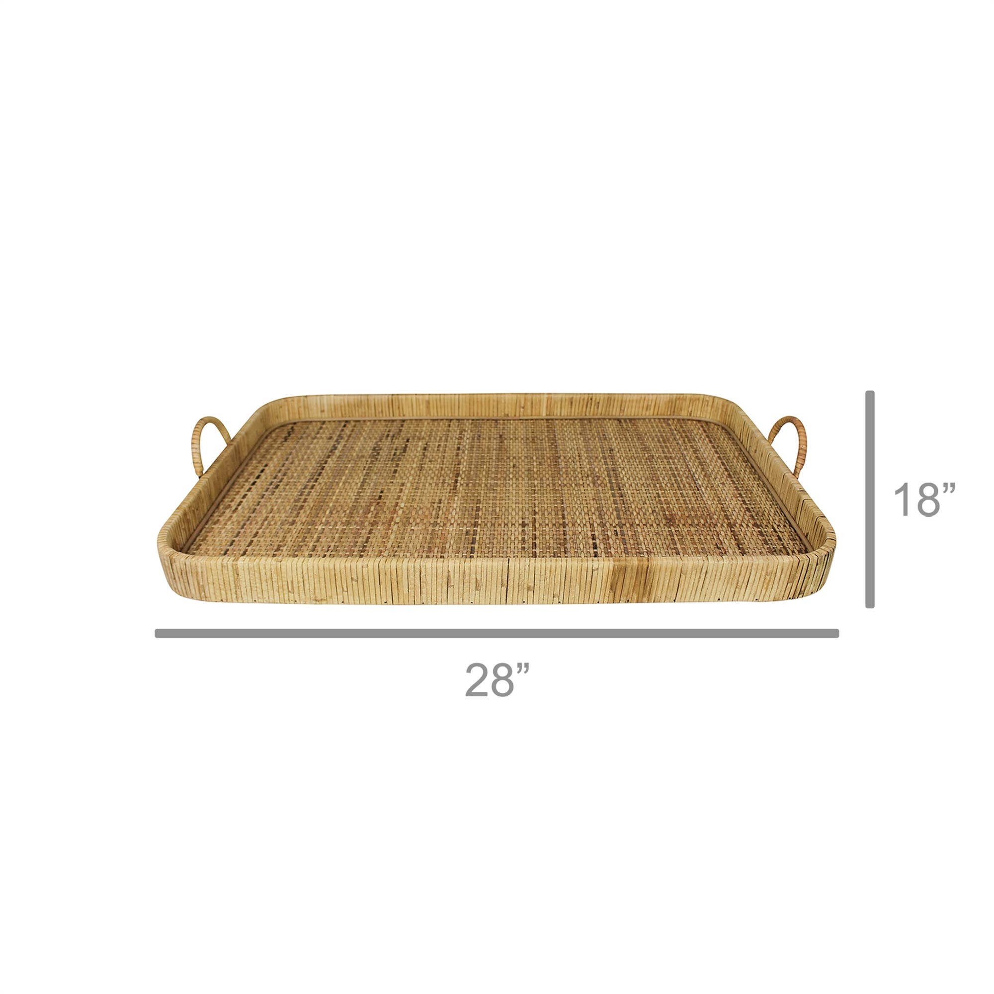 Natural Cayman Grand Tray, Ratan - Rectangle for wholesale on Faire2