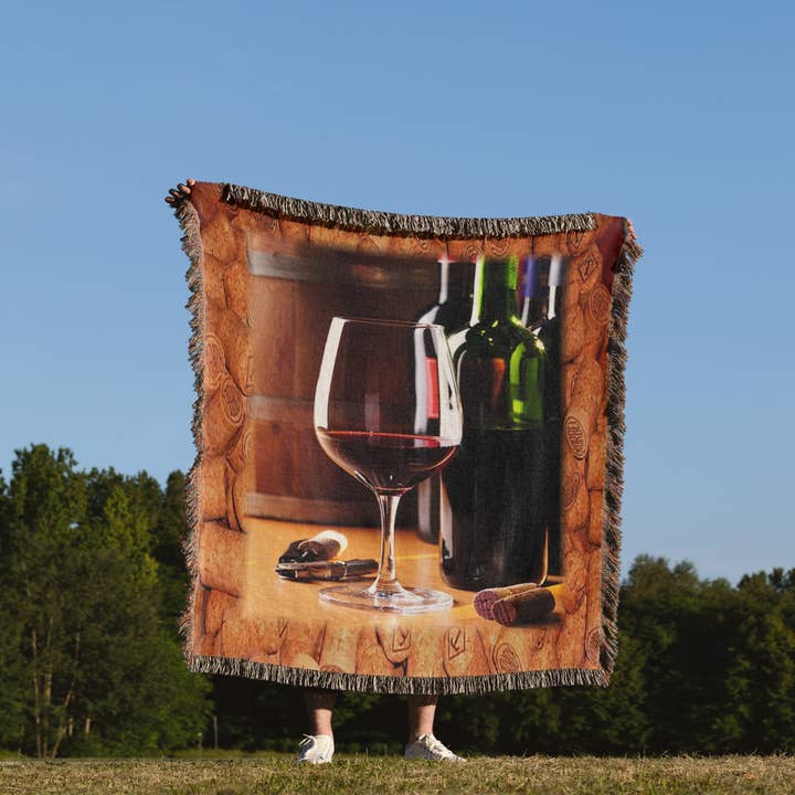 3dRose - Wholesale Throw Blanket - 3dRose, Share Some Wine With Me, Blanket1