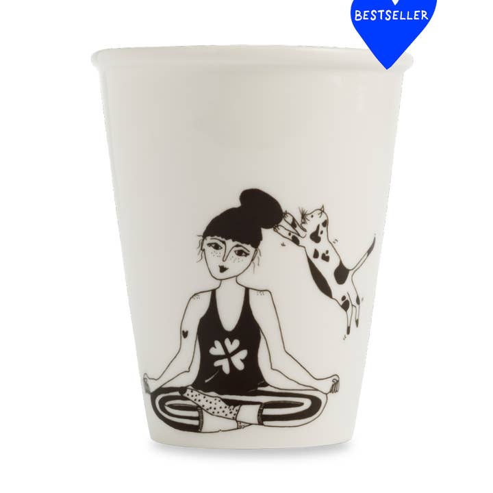 beker zen with cats voor wholesale door helen b