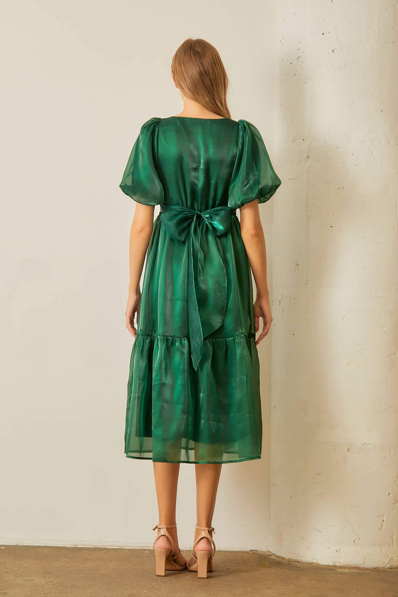 Polagram by Wellmade USA - Wholesale Dress - Women's - WRAP TEIRED MIDI DRESS5