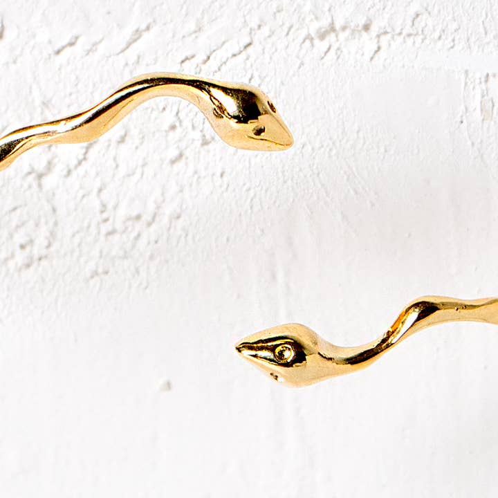 Peter and June - Wholesale Cuff Bracelet - On a Plane 18K Gold Plated Snake Cuff0